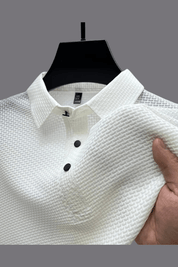 Ethan Cole | Textured Polo Shirt For Men
