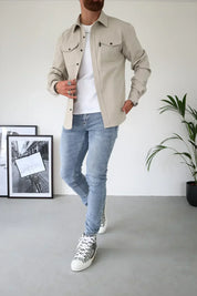 Ethan Moreau | Casual Overshirt with Modern Layering