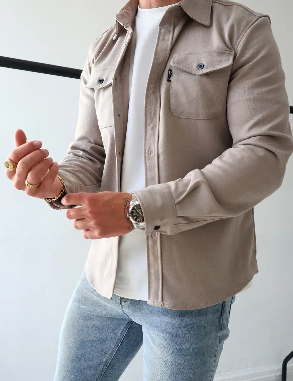 Ethan Moreau | Casual Overshirt with Modern Layering