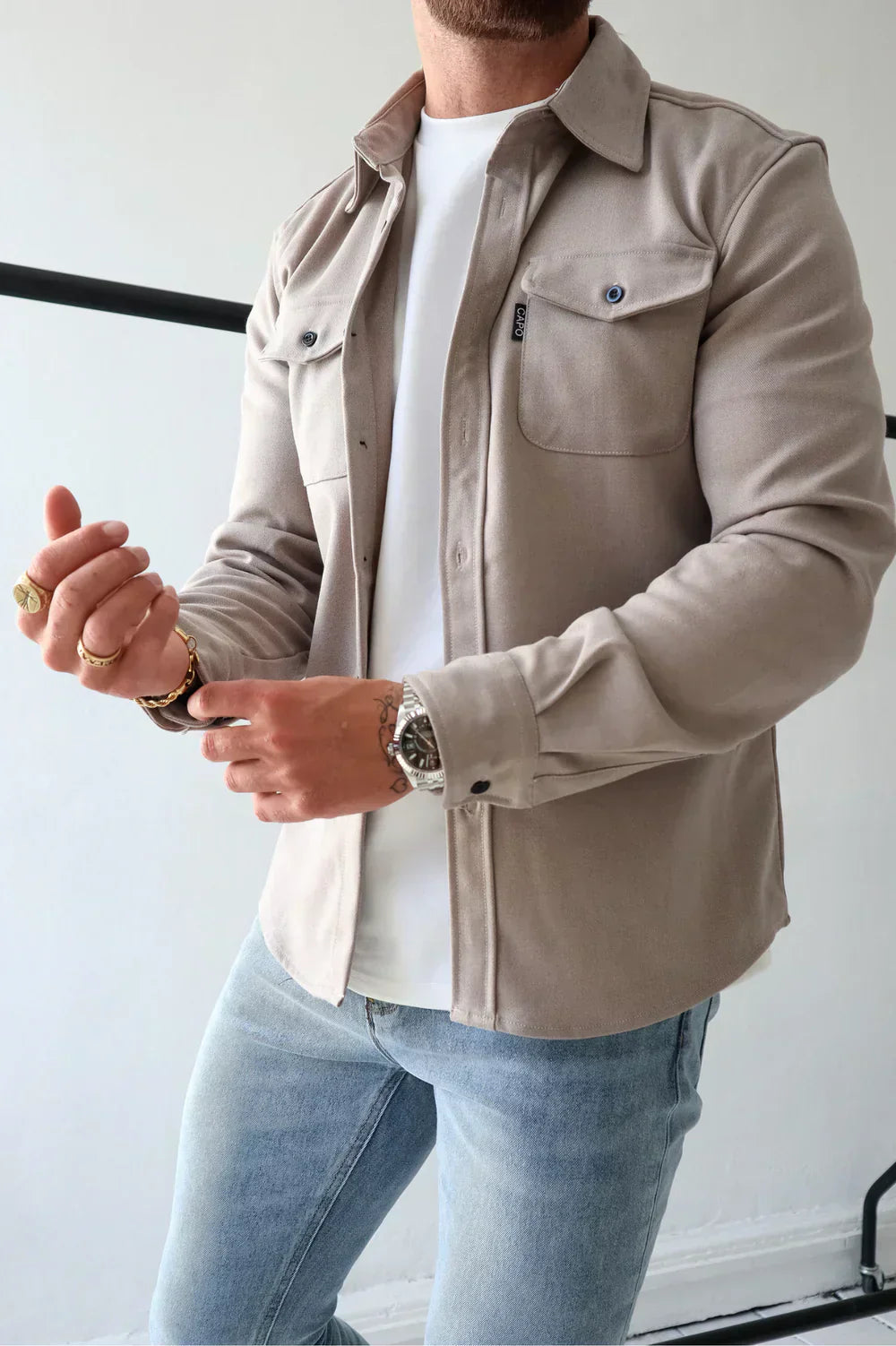 Ethan Moreau | Casual Overshirt with Modern Layering
