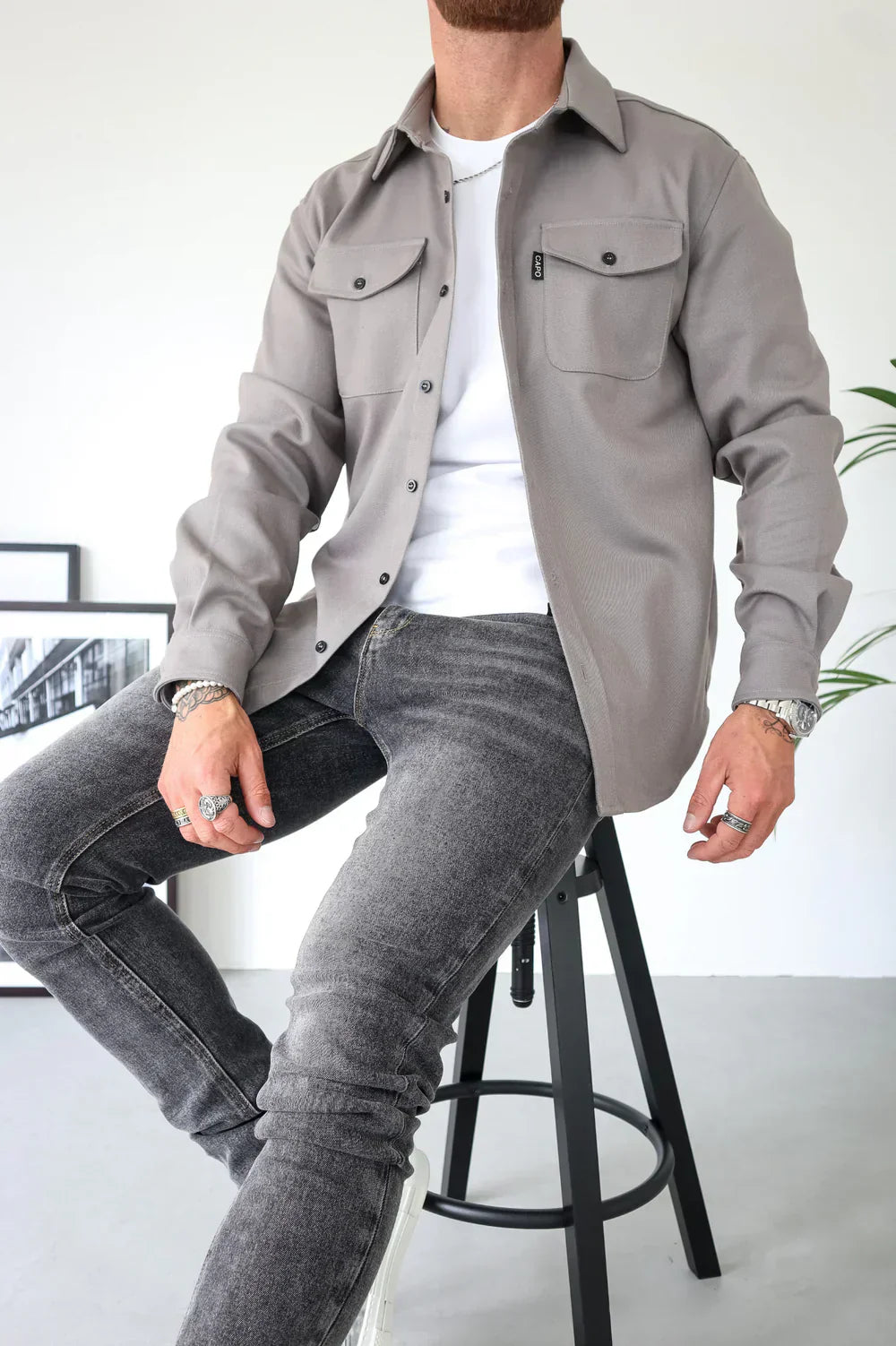 Ethan Moreau | Casual Overshirt with Modern Layering