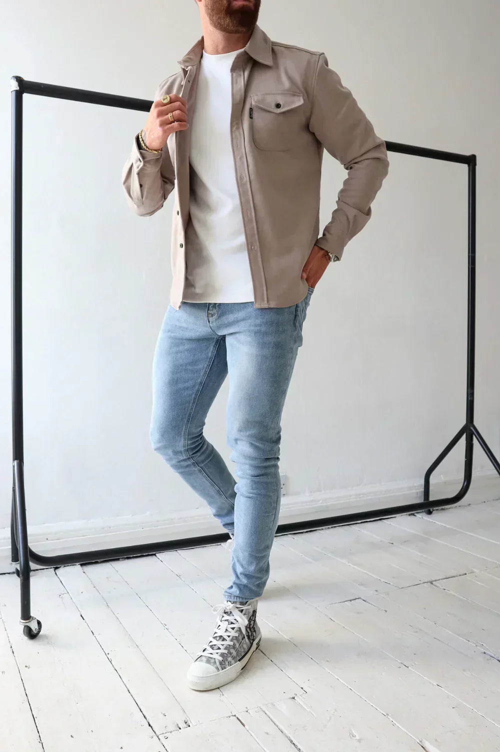 Ethan Moreau | Casual Overshirt with Modern Layering