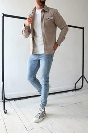 Ethan Moreau | Casual Overshirt with Modern Layering