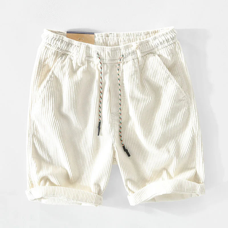 Arthur Reynolds | Men's Corduroy Drawstring Shorts – Relaxed Rolled Hem