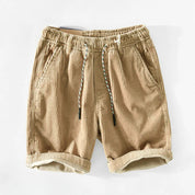 Arthur Reynolds | Men's Corduroy Drawstring Shorts – Relaxed Rolled Hem