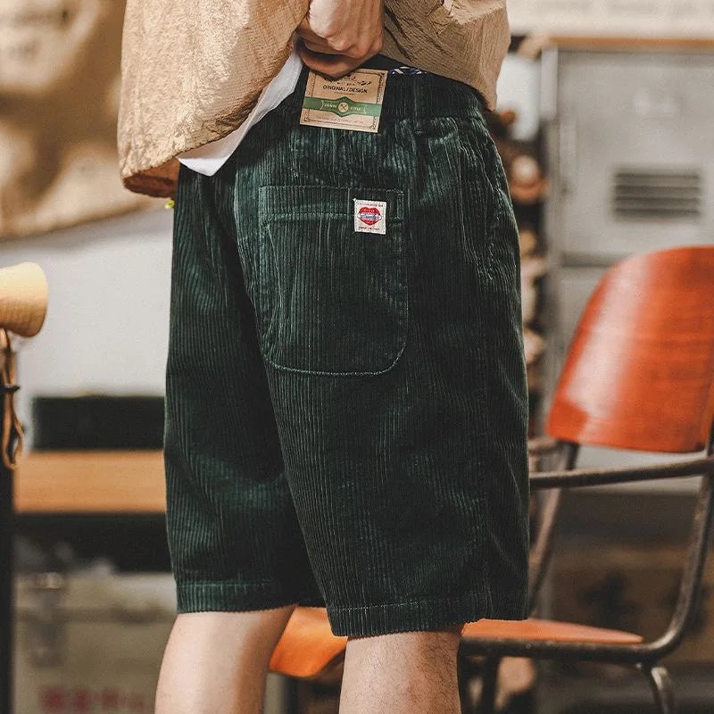 Arthur Reynolds | Men's Corduroy Drawstring Shorts – Relaxed Rolled Hem