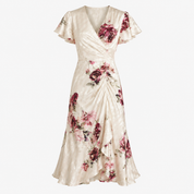 Felicity Drummond | Rosavienne Satin Floral Midi Dress