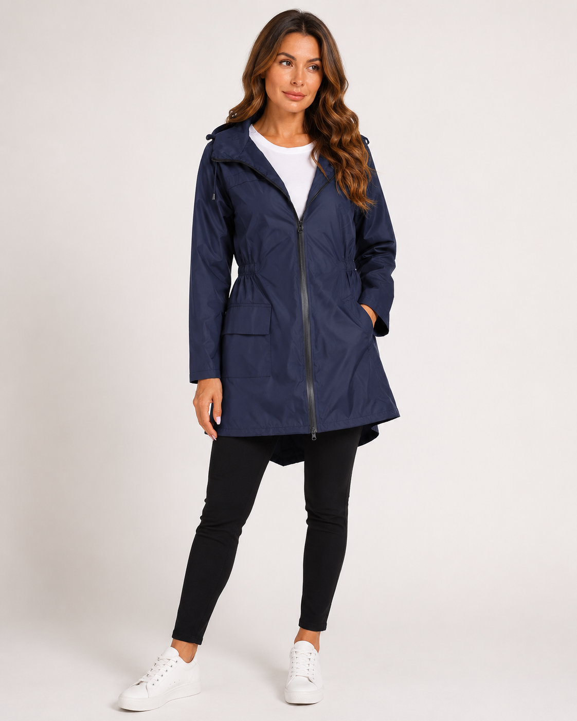 Felicity Marsden | Hooded Rain Jacket Women Waterproof Longline