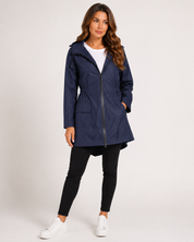 Felicity Marsden | Hooded Rain Jacket Women Waterproof Longline
