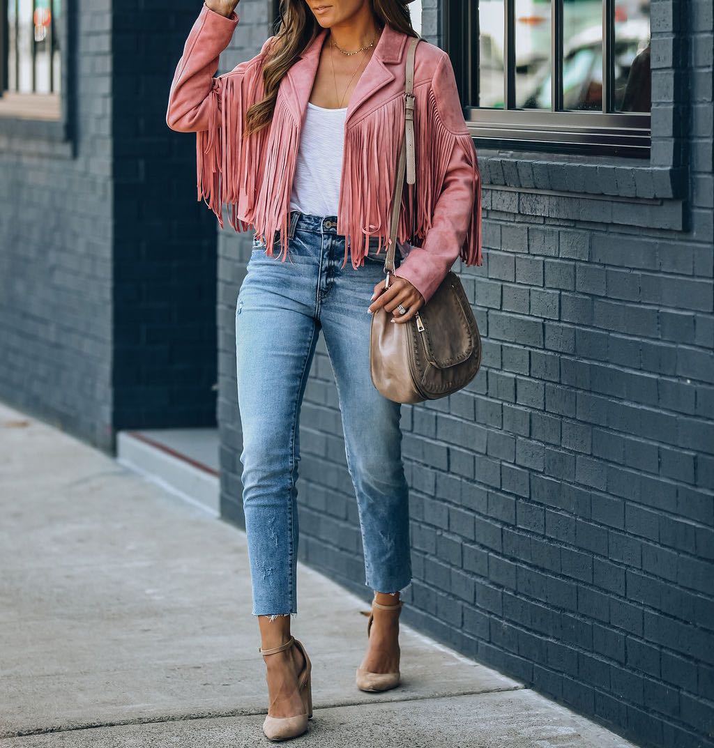 Felicity Carrington | Fringe Suede Jacket For Women