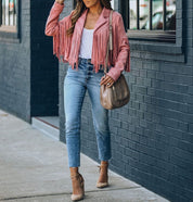 Felicity Carrington | Fringe Suede Jacket For Women