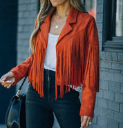Felicity Carrington | Fringe Suede Jacket For Women