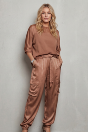 Emmeline Grant | Silky Satin Cargo Lounge Set
