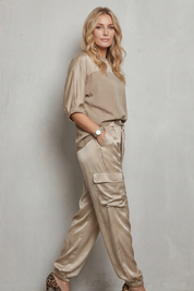 Emmeline Grant | Silky Satin Cargo Lounge Set