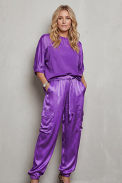 Emmeline Grant | Silky Satin Cargo Lounge Set