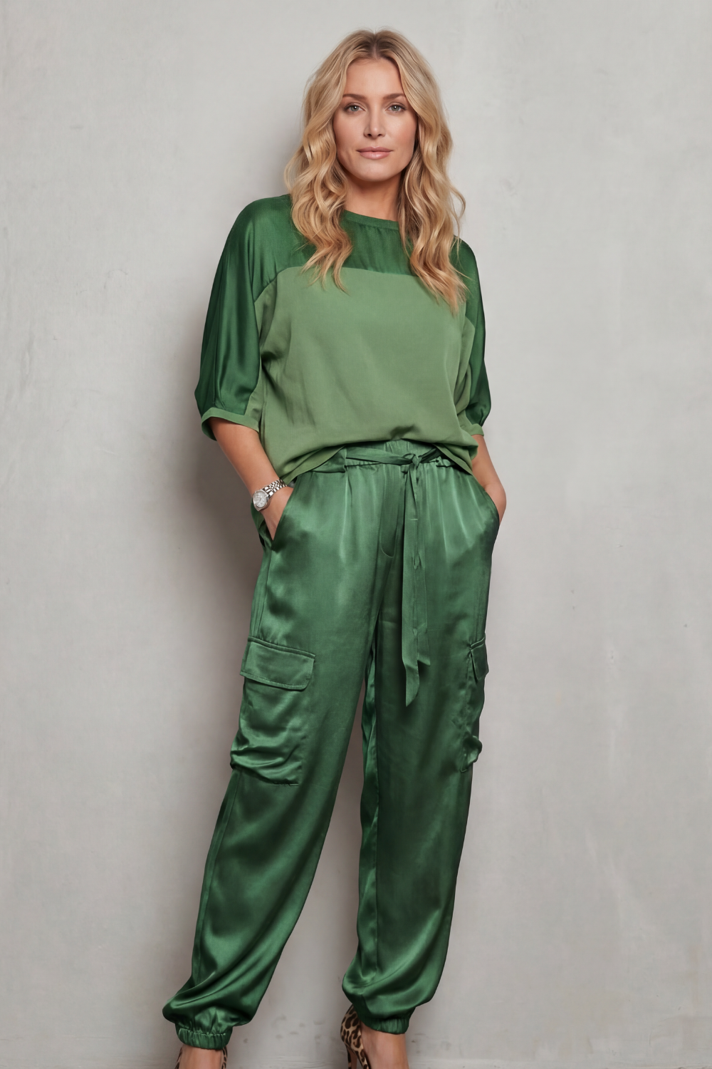 Emmeline Grant | Silky Satin Cargo Lounge Set