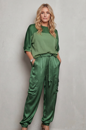 Emmeline Grant | Silky Satin Cargo Lounge Set
