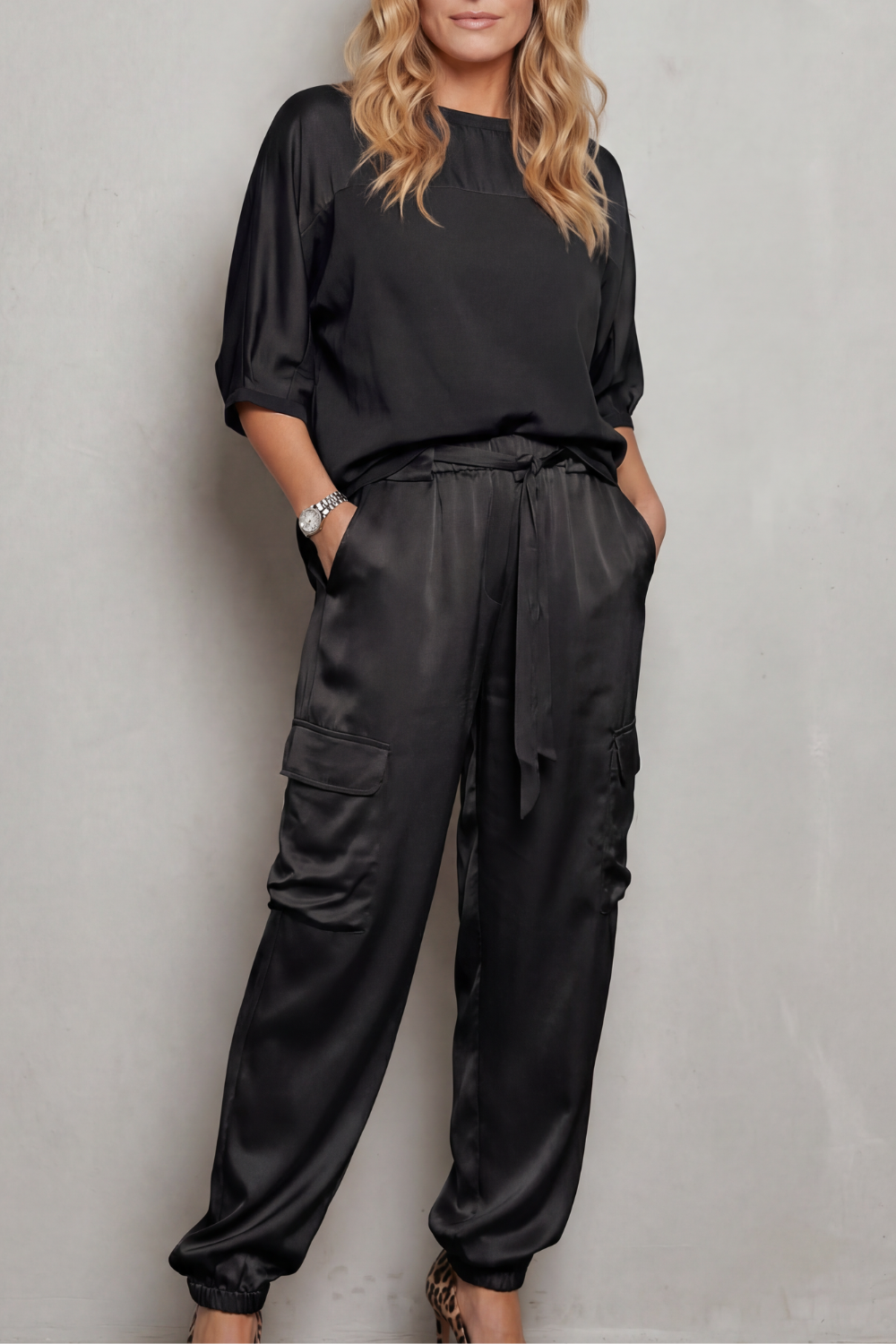 Emmeline Grant | Silky Satin Cargo Lounge Set