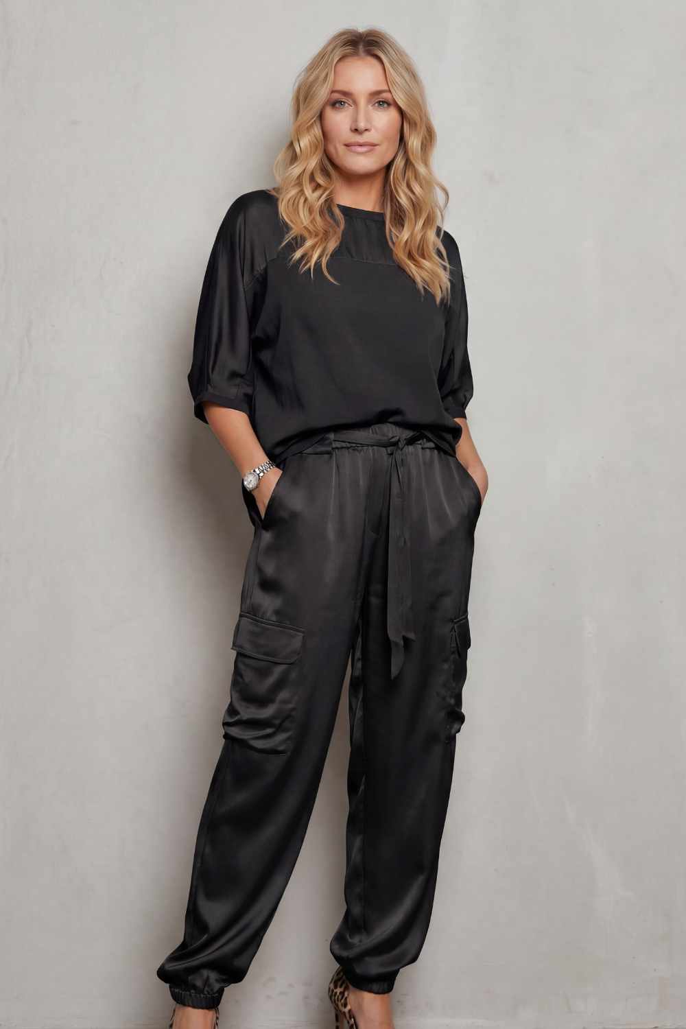 Emmeline Grant | Silky Satin Cargo Lounge Set