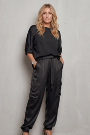 Emmeline Grant | Silky Satin Cargo Lounge Set