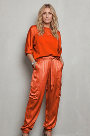 Emmeline Grant | Silky Satin Cargo Lounge Set