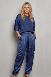 Emmeline Grant | Silky Satin Cargo Lounge Set