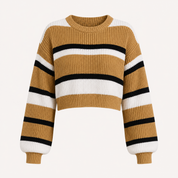 Fiona Brown | Striped Colourblock Knit Sweater