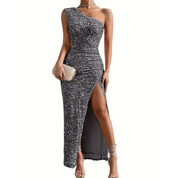 Fleur Martel | Luxury Glitter Shoulder Dress
