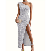 Fleur Martel | Luxury Glitter Shoulder Dress