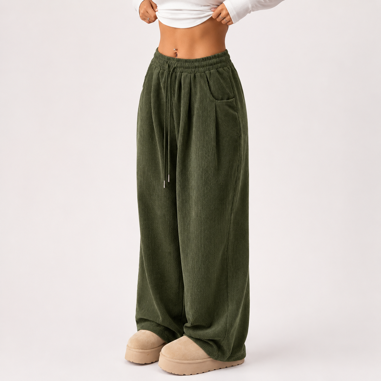 Florence Baker | Corduroy Wide-Leg Pants