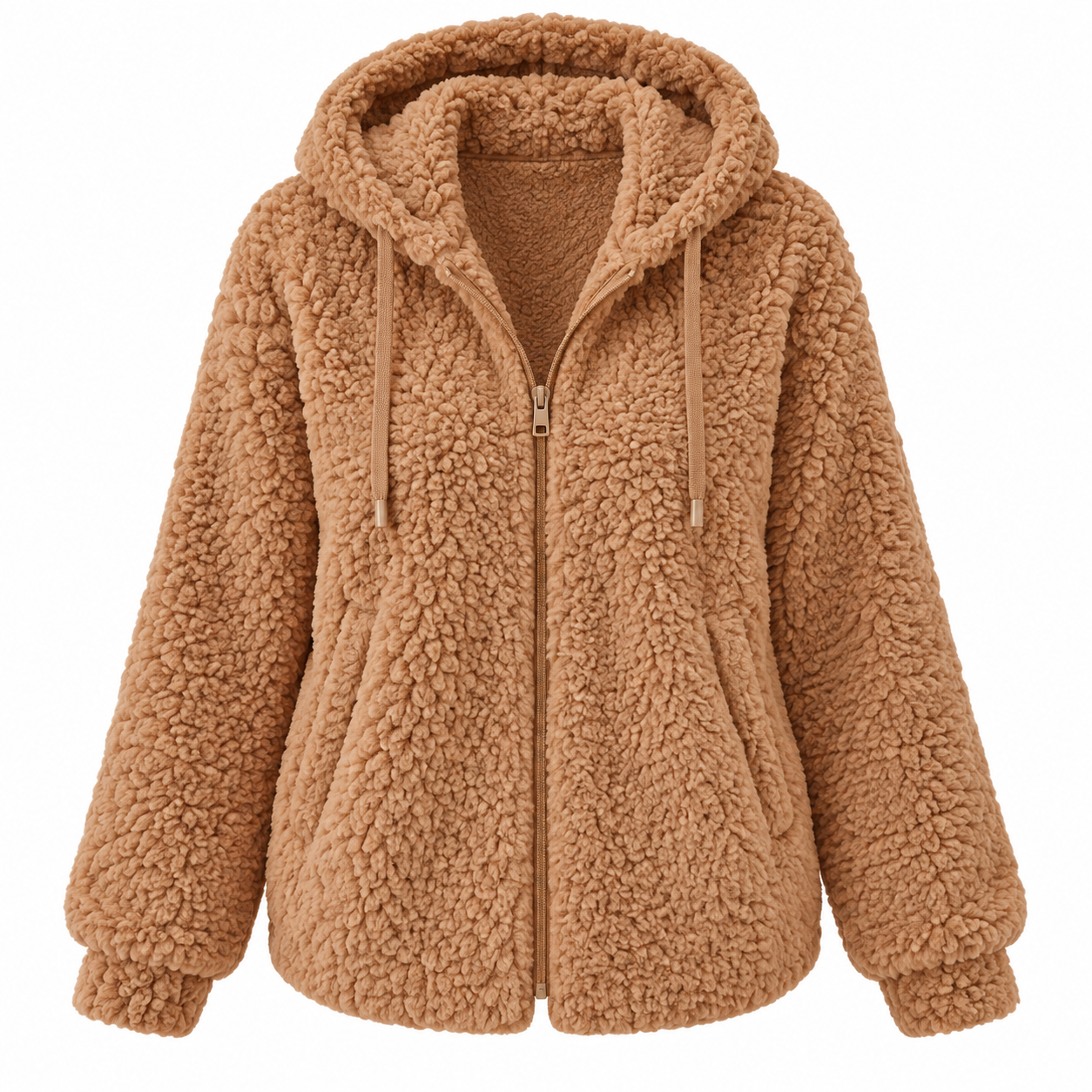 Florence Kingsley | Teddy Faux Fur Coat With Hood