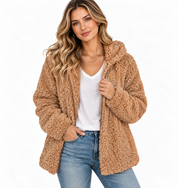 Florence Kingsley | Teddy Faux Fur Coat With Hood