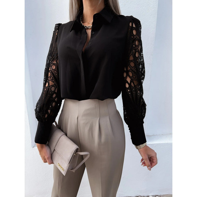Florencia Dufour | Lace Sleeve Blouse For Women