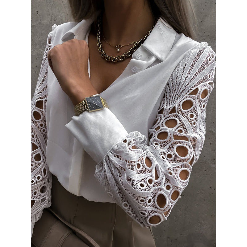 Florencia Dufour | Lace Sleeve Blouse For Women