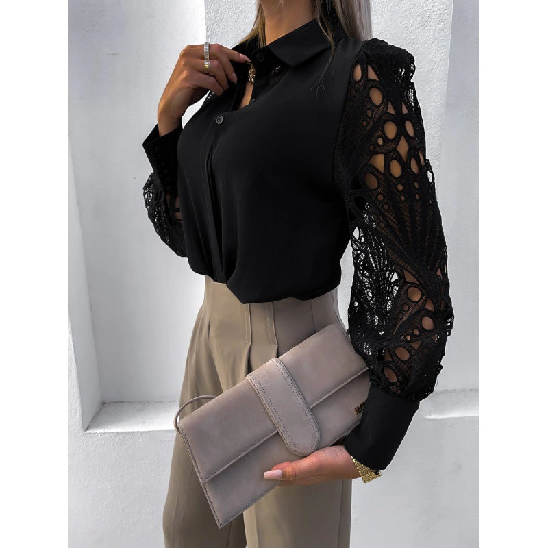 Florencia Dufour | Lace Sleeve Blouse For Women