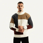 Florian Keswick | Men's Premium Colour-Block Turtleneck Knit Sweater