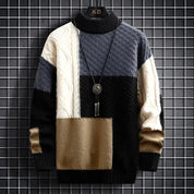 Florian Keswick | Men's Premium Colour-Block Turtleneck Knit Sweater