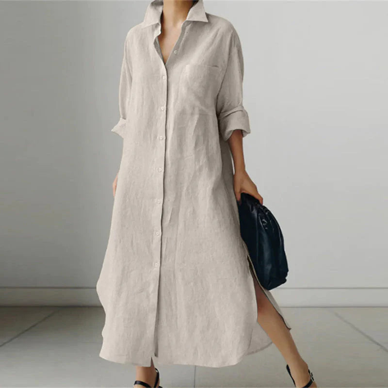 Freesia Marston | Button-Down Midi Summer Dress