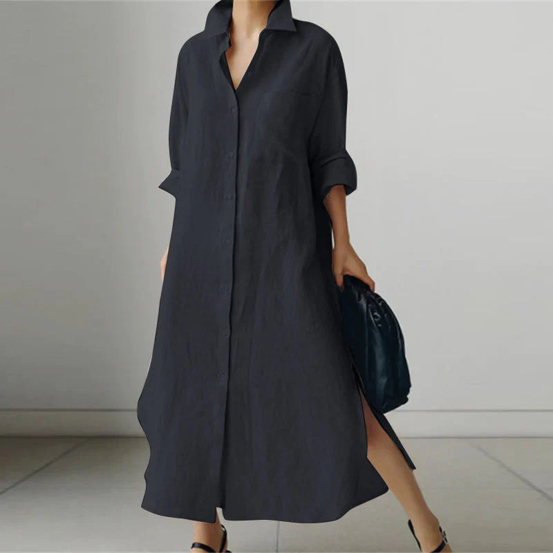 Freesia Marston | Button-Down Midi Summer Dress