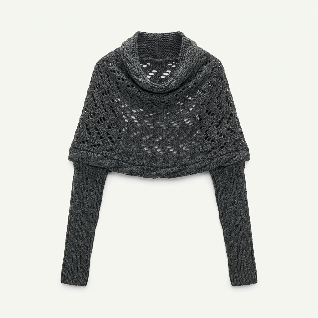 Écharpe portefeuille Freya Marlowe en grosse maille torsadée