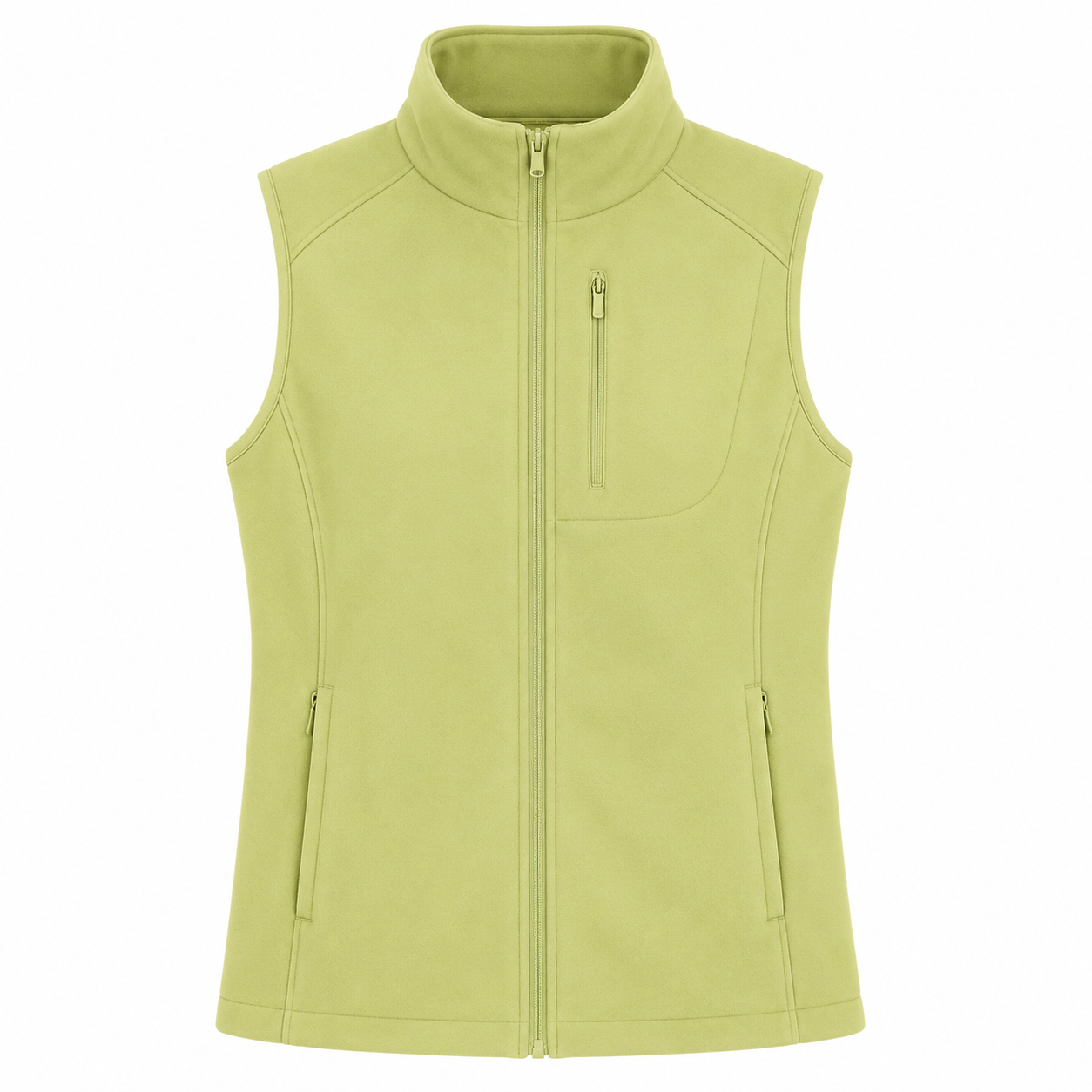 Freya Stanton | Kamizelka softshellowa z polarową podszewką w kolorze matcha green