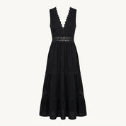 Freya Whitmore | Robe longue en crochet et dentelle