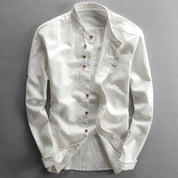 Gabriel Moretti | Mandarin Collar Shirt For Men