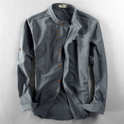 Gabriel Moretti | Mandarin Collar Shirt For Men