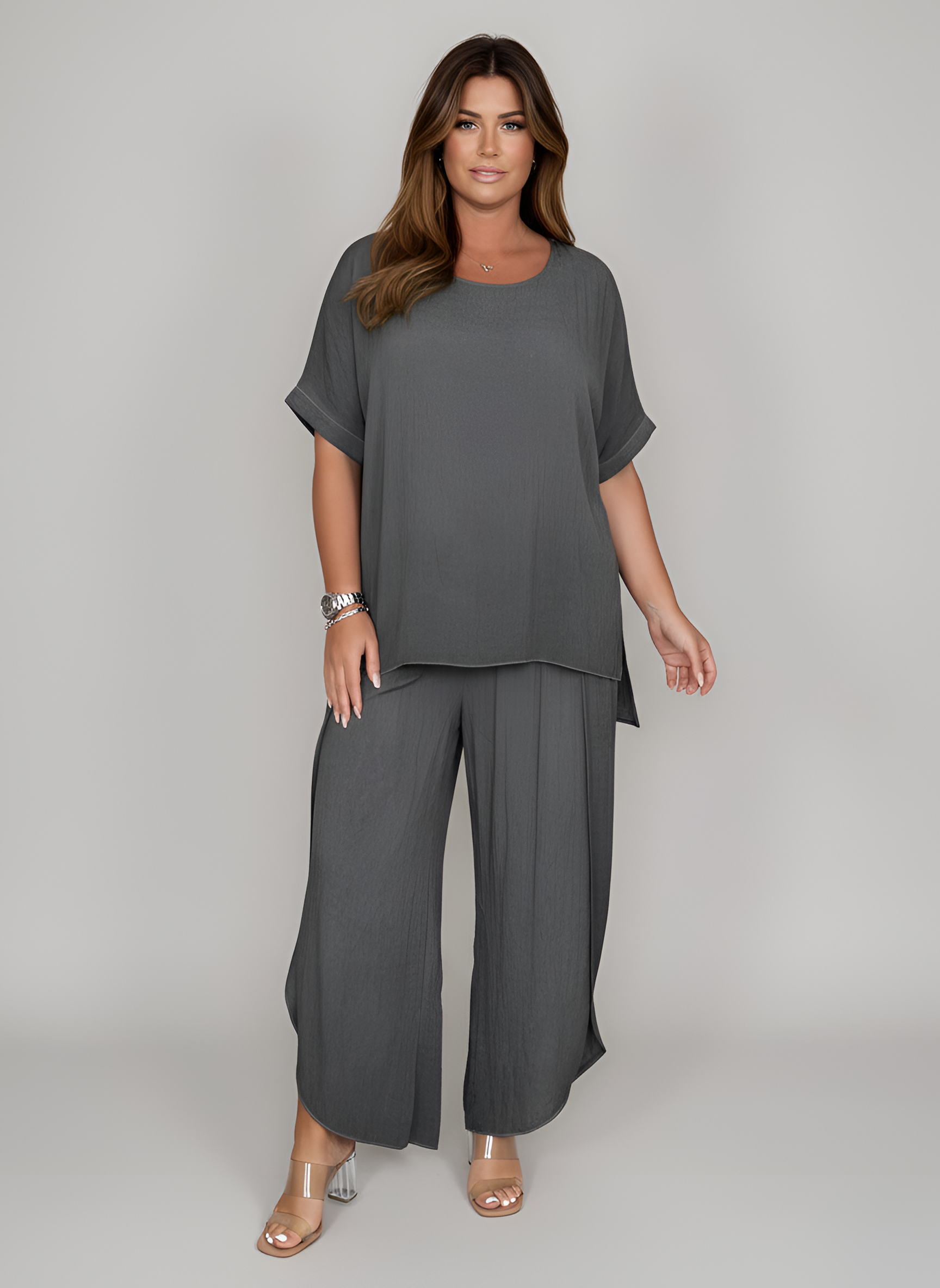 Tallulah Whitmore | Chiffon Top and Pants Set