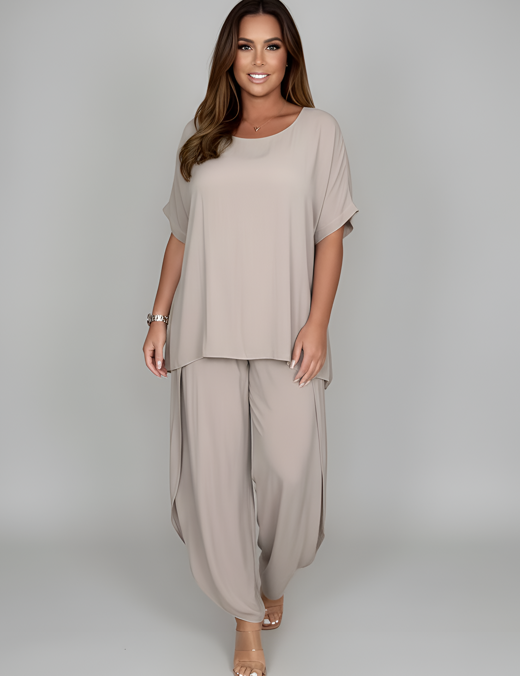 Tallulah Whitmore | Chiffon Top and Pants Set