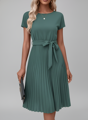 Paloma Stone | Pleated Midi Dress