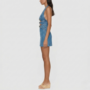 Amara Stone | Denim Halter Neck Mini Dress