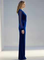 Soraya Carrington | Velvet V-neck Jumpsuit