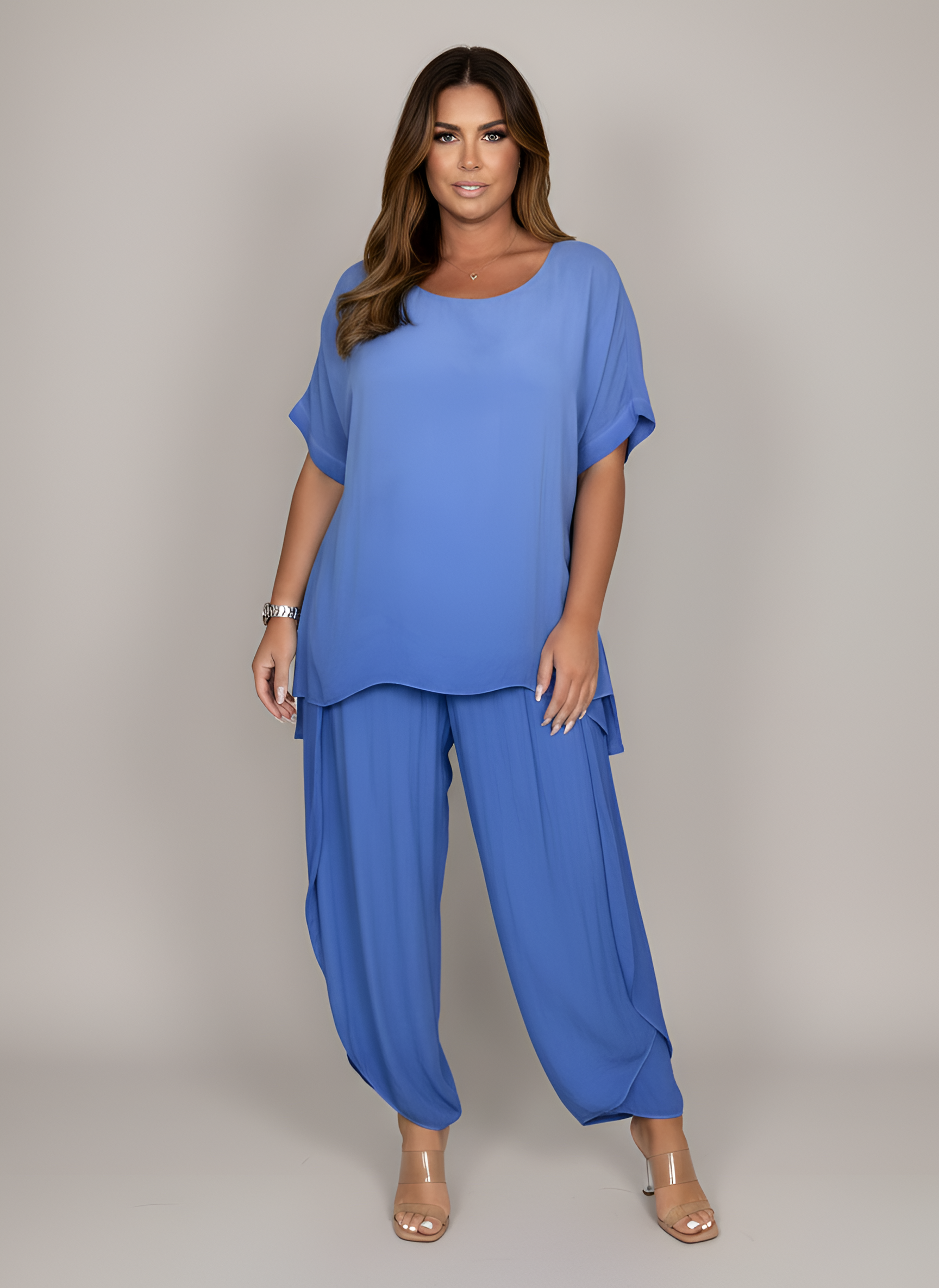 Tallulah Whitmore | Chiffon Top and Pants Set